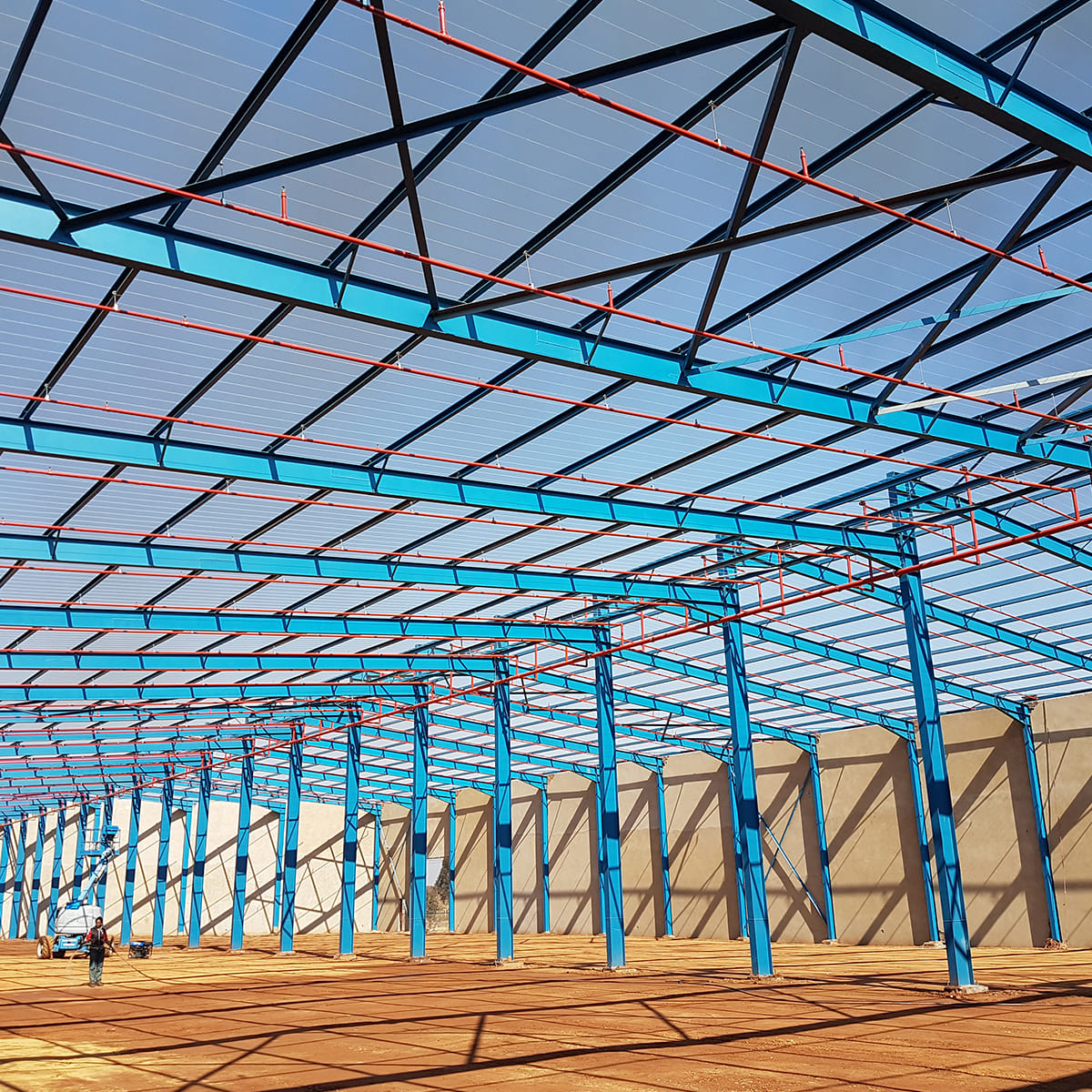 Fire protection installation in logistics facility