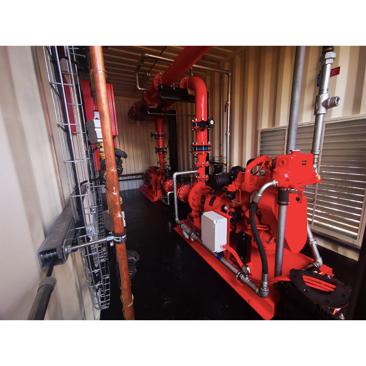 In-rack sprinkler installation detail